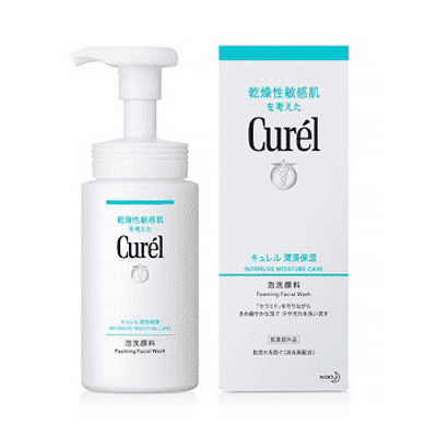 日本Curel 珂润润浸保湿泡沫洗面奶（150ml）蓝色-随机发