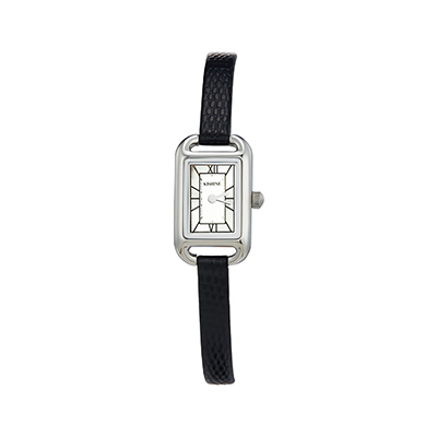 （直发包邮除偏远区）日本KISHINE 女士石英手表迷你细带小方盘款（1只）手表-黑色