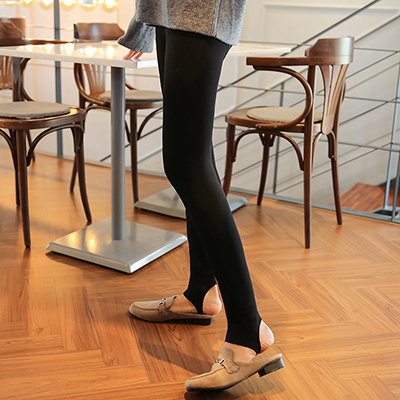 韩国lets diet 8号水貂绒瘦腿袜/打底裤（黑色）踩脚-加厚冬季保暖