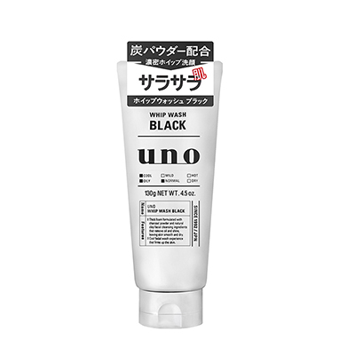 日本资生堂 UNO吾诺炭活净颜洁面膏/男士洗面奶（130g）黑色
