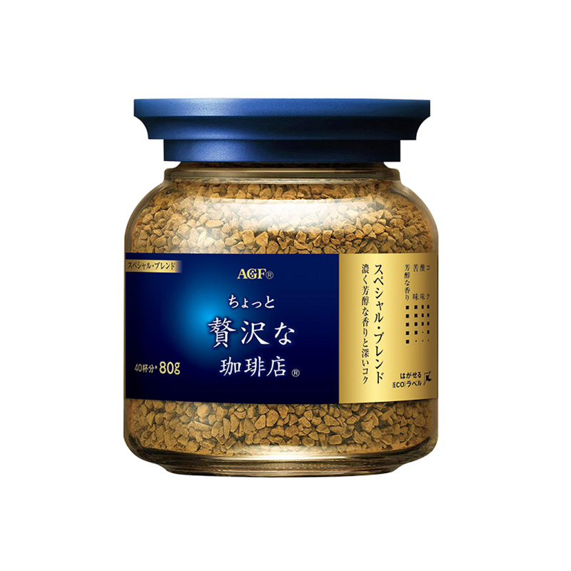 日本AGF 瓶装速溶咖啡（80g）蓝金瓶