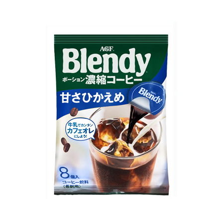 日本AGF Blendy胶囊浓缩咖啡液（18g*8个）微糖