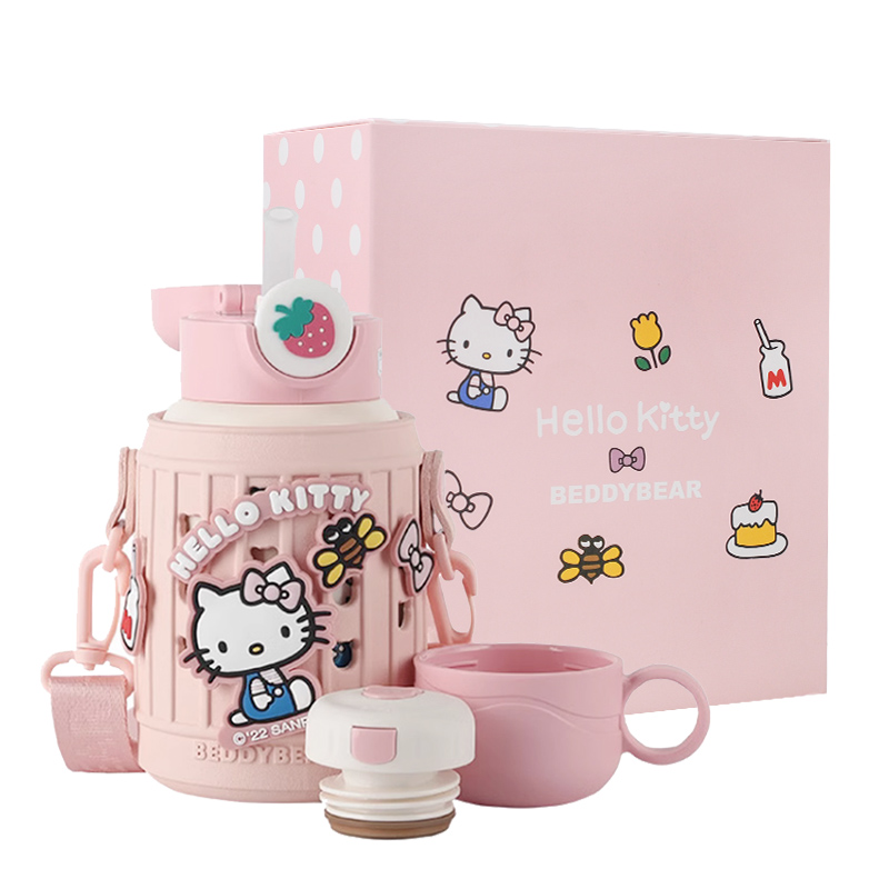 杯具熊 Hello Kitty联名豌豆儿童保温杯（630ml）甜点Kitty-配礼袋