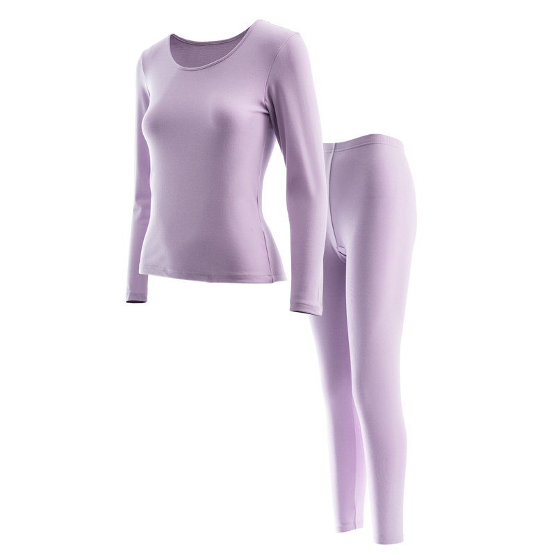 ZOMOLV 咖啡碳保暖套装/秋衣秋裤（1套）M码女款-紫色