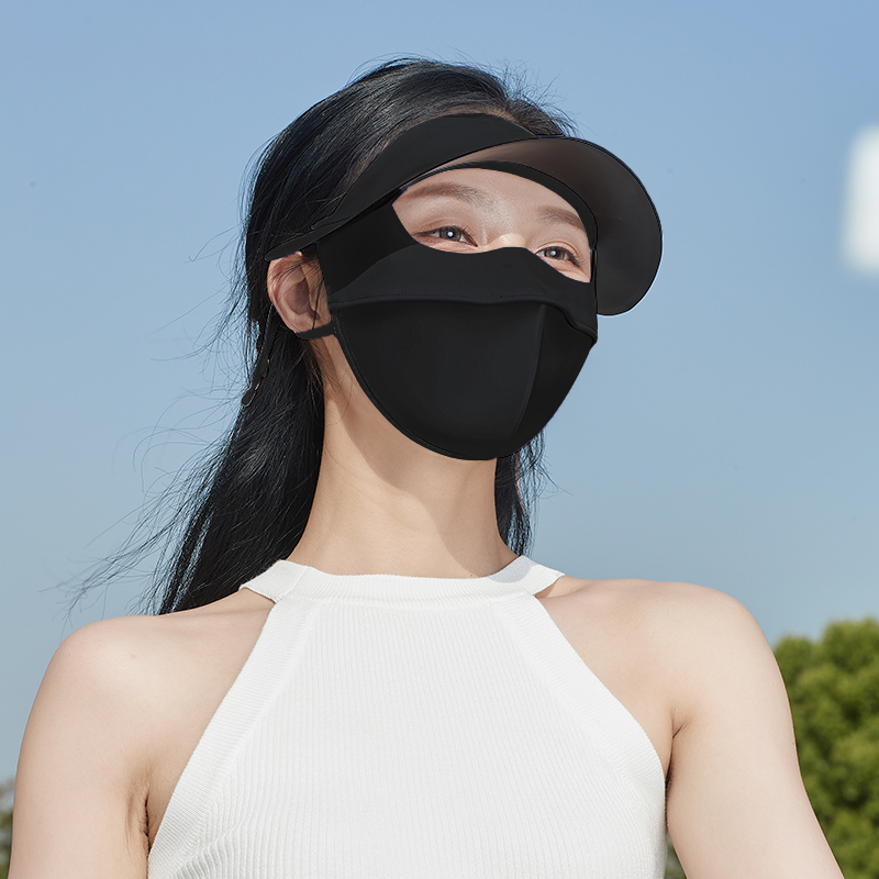 ZOMOLV 黑胶全包脸防晒面罩（1个）黑色