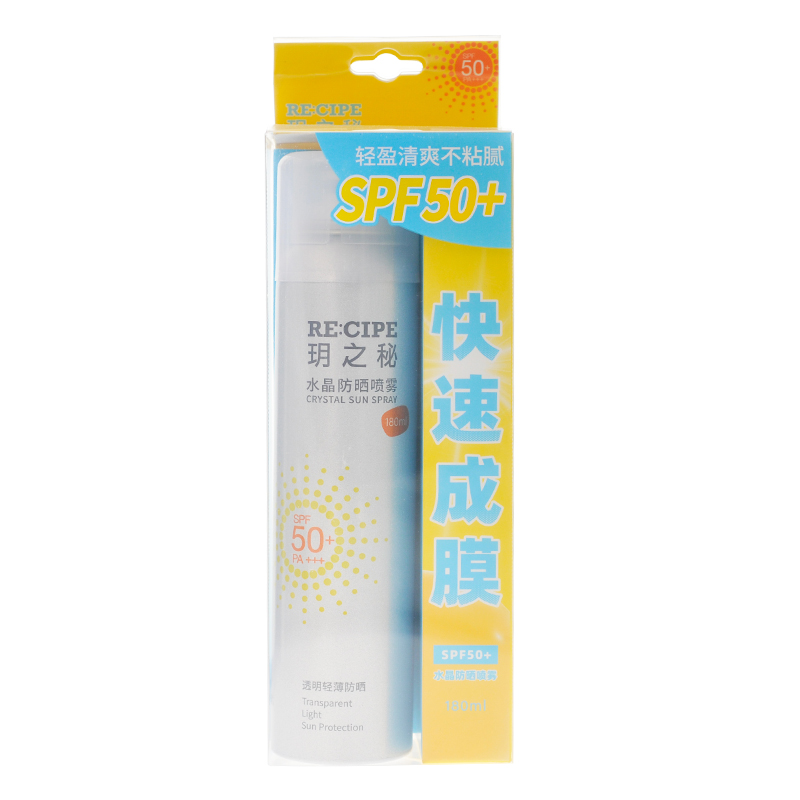 韩国re:cipe 水晶防晒喷雾SPF50+（180ml）