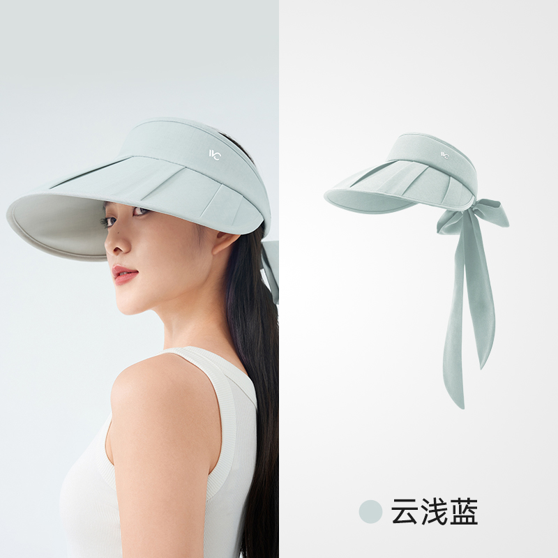 （直发包邮）VVC 云扇飘带帽（云浅蓝）