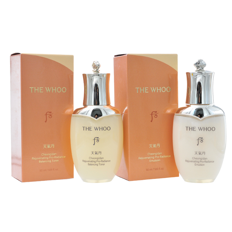 韩国whoo后 天气丹光耀焕活紧颜系列水乳2件套（50ml*2）有盒