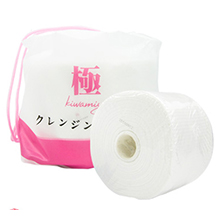 日本kiwamiya 全棉洁面巾/洗脸巾/卸妆棉（80片/卷）干湿两用